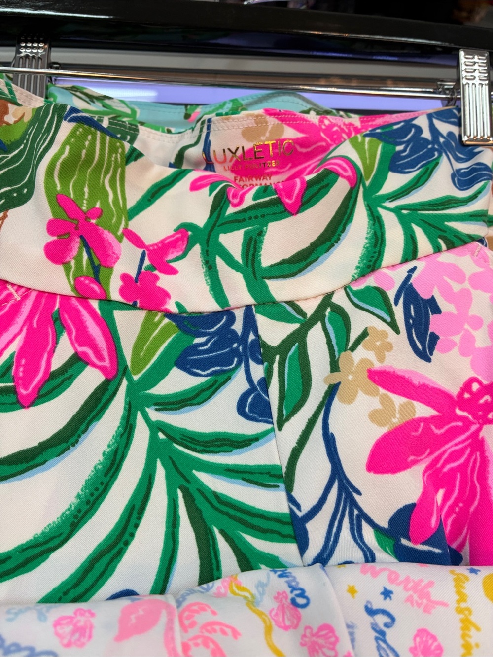 Lilly Pulitzer NWT Pink Floral Wide-Leg Pants Performance Fabric - Picture 9 of 11